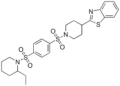 Piperidine, 1-[[4-[[4-(2-benzothiazolyl)-1-piperidinyl]sulfonyl]phenyl]sulfonyl]-2-ethyl- (9CI) CAS#: 606082-74-0
