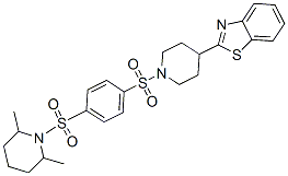 Piperidine, 1-[[4-[[4-(2-benzothiazolyl)-1-piperidinyl]sulfonyl]phenyl]sulfonyl]-2,6-dimethyl- (9CI) CAS#: 606083-02-7