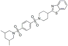 Piperidine, 1-[[4-[[4-(2-benzothiazolyl)-1-piperidinyl]sulfonyl]phenyl]sulfonyl]-3,5-dimethyl- (9CI) CAS#: 606083-03-8