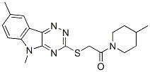 Piperidine, 1-[[(5,8-dimethyl-5H-1,2,4-triazino[5,6-b]indol-3-yl)thio]acetyl]-4-methyl- (9CI) CAS#: 603946-47-0