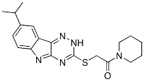 Piperidine, 1-[[[8-(1-methylethyl)-2H-1,2,4-triazino[5,6-b]indol-3-yl]thio]acetyl]- (9CI) CAS#: 603947-17-7