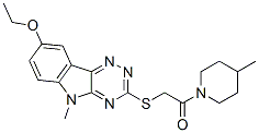 Piperidine, 1-[[(8-ethoxy-5-methyl-5H-1,2,4-triazino[5,6-b]indol-3-yl)thio]acetyl]-4-methyl- (9CI) CAS#: 603947-80-4