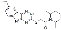 Piperidine, 1-[[(8-ethyl-2H-1,2,4-triazino[5,6-b]indol-3-yl)thio]acetyl]-2,6-dimethyl- (9CI) CAS#: 603946-57-2