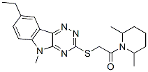 Piperidine, 1-[[(8-ethyl-5-methyl-5H-1,2,4-triazino[5,6-b]indol-3-yl)thio]acetyl]-2,6-dimethyl- (9CI) CAS#: 603946-76-5