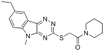 Piperidine, 1-[[(8-ethyl-5-methyl-5H-1,2,4-triazino[5,6-b]indol-3-yl)thio]acetyl]- (9CI) CAS#: 603946-64-1