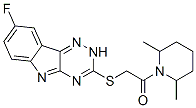Piperidine, 1-[[(8-fluoro-2H-1,2,4-triazino[5,6-b]indol-3-yl)thio]acetyl]-2,6-dimethyl- (9CI) CAS#: 603947-97-3