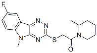 Piperidine, 1-[[(8-fluoro-5-methyl-5H-1,2,4-triazino[5,6-b]indol-3-yl)thio]acetyl]-2-methyl- (9CI) CAS#: 603948-16-9