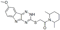 Piperidine, 1-[[(8-methoxy-2H-1,2,4-triazino[5,6-b]indol-3-yl)thio]acetyl]-2,6-dimethyl- (9CI) CAS#: 603947-44-0