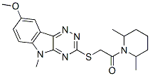 Piperidine, 1-[[(8-methoxy-5-methyl-5H-1,2,4-triazino[5,6-b]indol-3-yl)thio]acetyl]-2,6-dimethyl- (9CI) CAS#: 603947-61-1