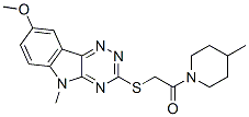 Piperidine, 1-[[(8-methoxy-5-methyl-5H-1,2,4-triazino[5,6-b]indol-3-yl)thio]acetyl]-4-methyl- (9CI) CAS#: 603947-59-7
