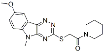 Piperidine, 1-[[(8-methoxy-5-methyl-5H-1,2,4-triazino[5,6-b]indol-3-yl)thio]acetyl]- (9CI) CAS#: 603947-53-1