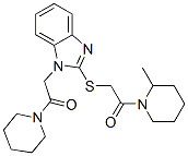 Piperidine, 2-methyl-1-[[[1-[2-oxo-2-(1-piperidinyl)ethyl]-1H-benzimidazol-2-yl]thio]acetyl]- (9CI) CAS#: 606109-86-8