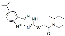 Piperidine, 2-methyl-1-[[[8-(1-methylethyl)-2H-1,2,4-triazino[5,6-b]indol-3-yl]thio]acetyl]- (9CI) CAS#: 603947-30-4
