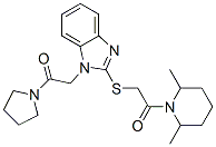 Piperidine, 2,6-dimethyl-1-[[[1-[2-oxo-2-(1-pyrrolidinyl)ethyl]-1H-benzimidazol-2-yl]thio]acetyl]- (9CI) CAS#: 606109-72-2