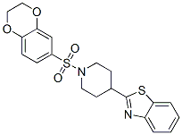 Piperidine, 4-(2-benzothiazolyl)-1-[(2,3-dihydro-1,4-benzodioxin-6-yl)sulfonyl]- (9CI) CAS#: 606081-94-1