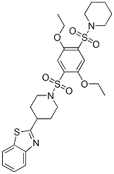 Piperidine, 4-(2-benzothiazolyl)-1-[[2,5-diethoxy-4-(1-piperidinylsulfonyl)phenyl]sulfonyl]- (9CI) CAS#: 606083-05-0