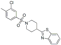 Piperidine, 4-(2-benzothiazolyl)-1-[(3-chloro-4-methylphenyl)sulfonyl]- (9CI) CAS#: 606082-25-1