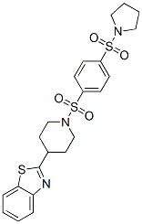 Piperidine, 4-(2-benzothiazolyl)-1-[[4-(1-pyrrolidinylsulfonyl)phenyl]sulfonyl]- (9CI) CAS#: 606082-81-9