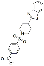 Piperidine, 4-(2-benzothiazolyl)-1-[(4-nitrophenyl)sulfonyl]- (9CI) CAS#: 606082-00-2