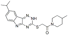 Piperidine, 4-methyl-1-[[[8-(1-methylethyl)-2H-1,2,4-triazino[5,6-b]indol-3-yl]thio]acetyl]- (9CI) CAS#: 603947-29-1