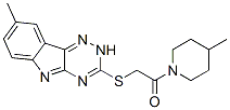 Piperidine, 4-methyl-1-[[(8-methyl-2H-1,2,4-triazino[5,6-b]indol-3-yl)thio]acetyl]- (9CI) CAS#: 603946-23-2