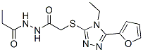 Propanoic acid, 2-[[[4-ethyl-5-(2-furanyl)-4H-1,2,4-triazol-3-yl]thio]acetyl]hydrazide (9CI) CAS#: 606111-57-3