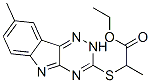 Propanoic acid, 2-[(8-methyl-2H-1,2,4-triazino[5,6-b]indol-3-yl)thio]-, ethyl ester (9CI) CAS#: 603946-19-6