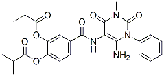Propanoic  acid,  2-methyl-,  4-[[(6-amino-1,2,3,4-tetrahydro-3-methyl-2,4-dioxo-1-phenyl-5-pyrimidinyl)amino]carbonyl]-1,2-phenylene  ester  (9CI) CAS#: 176379-58-1