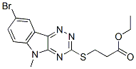 Propanoic acid, 3-[(8-bromo-5-methyl-5H-1,2,4-triazino[5,6-b]indol-3-yl)thio]-, ethyl ester (9CI) CAS#: 603947-04-2