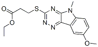 Propanoic acid, 3-[(8-methoxy-5-methyl-5H-1,2,4-triazino[5,6-b]indol-3-yl)thio]-, ethyl ester (9CI) CAS#: 603947-57-5