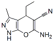 Pyrano[2,3-c]pyrazole-5-carbonitrile, 6-amino-4-ethyl-1,4-dihydro-3-methyl- (9CI) CAS#: 612513-75-4