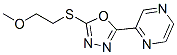 Pyrazine, [5-[(2-methoxyethyl)thio]-1,3,4-oxadiazol-2-yl]- (9CI) CAS#: 604740-33-2