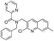 Pyrazinecarboxamide, N-[(2-chloro-7-methyl-3-quinolinyl)methyl]-N-(phenylmethyl)- (9CI) CAS#: 604780-55-4