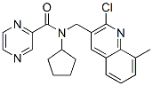 Pyrazinecarboxamide, N-[(2-chloro-8-methyl-3-quinolinyl)methyl]-N-cyclopentyl- (9CI) CAS#: 604780-15-6