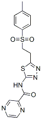 Pyrazinecarboxamide, N-[5-[2-[(4-methylphenyl)sulfonyl]ethyl]-1,3,4-thiadiazol-2-yl]- (9CI) CAS#: 602282-71-3