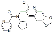 Pyrazinecarboxamide, N-[(6-chloro-1,3-dioxolo[4,5-g]quinolin-7-yl)methyl]-N-cyclopentyl- (9CI) CAS#: 606104-22-7