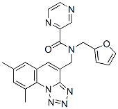 Pyrazinecarboxamide, N-[(7,9-dimethyltetrazolo[1,5-a]quinolin-4-yl)methyl]-N-(2-furanylmethyl)- (9CI) CAS#: 604778-31-6