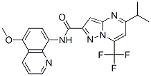 Pyrazolo[1,5-a]pyrimidine-2-carboxamide, N-(5-methoxy-8-quinolinyl)-5-(1-methylethyl)-7-(trifluoromethyl)- (9CI) CAS#: 606096-58-6