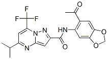 Pyrazolo[1,5-a]pyrimidine-2-carboxamide, N-(6-acetyl-1,3-benzodioxol-5-yl)-5-(1-methylethyl)-7-(trifluoromethyl)- (9CI) CAS#: 606096-69-9