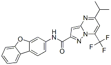 Pyrazolo[1,5-a]pyrimidine-2-carboxamide, N-dibenzofuran-3-yl-5-(1-methylethyl)-7-(trifluoromethyl)- (9CI) CAS#: 606096-59-7