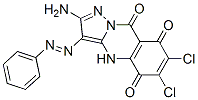 Pyrazolo[5,1-b]quinazoline-5,8,9(4H)-trione,  2-amino-6,7-dichloro-3-(phenylazo)-  (9CI) CAS#: 177420-07-4