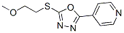Pyridine, 4-[5-[(2-methoxyethyl)thio]-1,3,4-oxadiazol-2-yl]- (9CI) CAS#: 604740-21-8