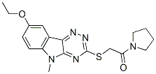 Pyrrolidine, 1-[[(8-ethoxy-5-methyl-5H-1,2,4-triazino[5,6-b]indol-3-yl)thio]acetyl]- (9CI) CAS#: 603947-77-9