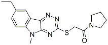 Pyrrolidine, 1-[[(8-ethyl-5-methyl-5H-1,2,4-triazino[5,6-b]indol-3-yl)thio]acetyl]- (9CI) CAS#: 603946-69-6