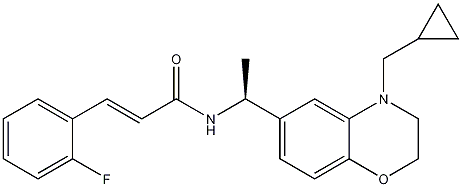 (S)-N-[1-(4-Cyclopropylmethyl-3,4-dihydro-2H-benzo[1,4]oxazin-6-yl)-ethyl]-3-(2-fluoro-phenyl)acrylamide CAS#: 697287-41-5