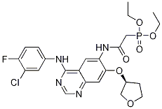 (S)-diethyl 2-(4-(3-chloro-4-fluorophenylamino)-7-(tetrahydrofuran-3-yloxy)quinazolin-6-ylamino)-2-oxoethylphosphonate CAS#: 618061-76-0