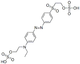 Sulfuric acid hydrogen 2-[[4-[[4-[ethyl[2-(sulfooxy)ethyl]amino]phenyl]azo]phenyl]sulfonyl]ethyl ester CAS#: 68399-91-7