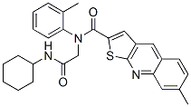 Thieno[2,3-b]quinoline-2-carboxamide, N-[2-(cyclohexylamino)-2-oxoethyl]-7-methyl-N-(2-methylphenyl)- (9CI) CAS#: 606114-19-6