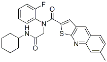 Thieno[2,3-b]quinoline-2-carboxamide, N-[2-(cyclohexylamino)-2-oxoethyl]-N-(2-fluorophenyl)-7-methyl- (9CI) CAS#: 606114-92-5