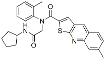Thieno[2,3-b]quinoline-2-carboxamide, N-[2-(cyclopentylamino)-2-oxoethyl]-7-methyl-N-(2-methylphenyl)- (9CI) CAS#: 606114-71-0